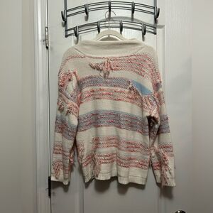 Lou & Grey Striped Fringe Out Sweater Women’s M pastelgoth soft girl boho EUC